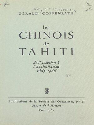 cover image of Les chinois de Tahiti